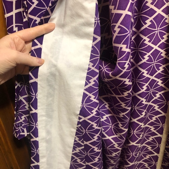Purple Geometric Patterned Vintage Kimono 👘 - Picture 7 of 9
